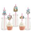 1 Set Easter Straws Disposable Beverage Straws Brightly Colored Paper Straws for Festive Parties Decoration