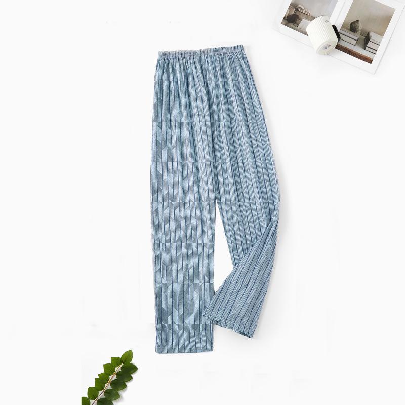 Men's 2024 Double Pocket Cotton Pajama Pants - Lightweight, Casual, Spring/Autumn Wear