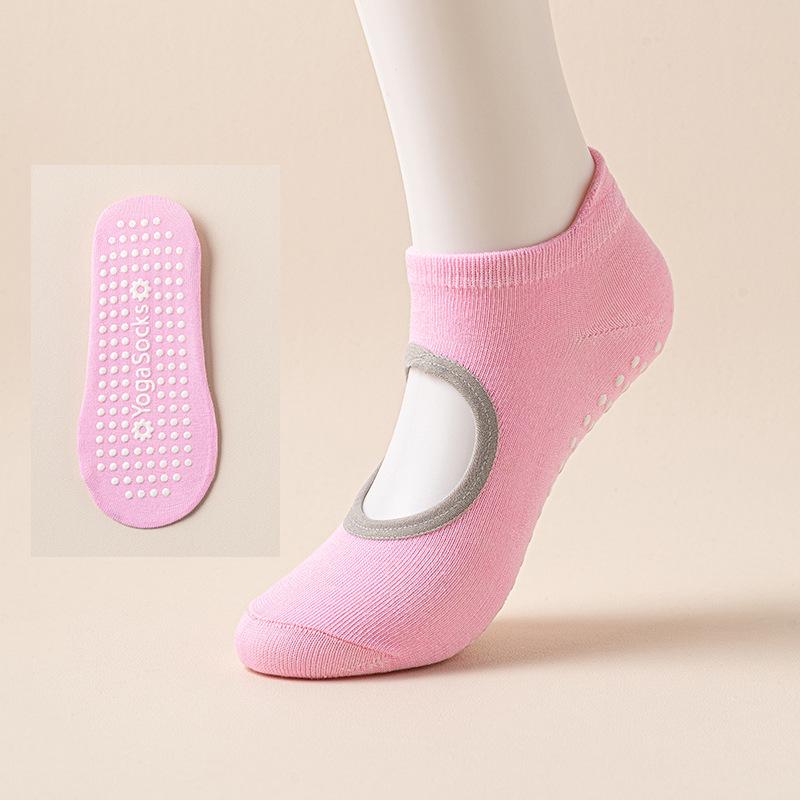 Women's Non-Slip Silicone Yoga & Pilates Socks - Breathable, Sweat-Absorbent, Backless Design