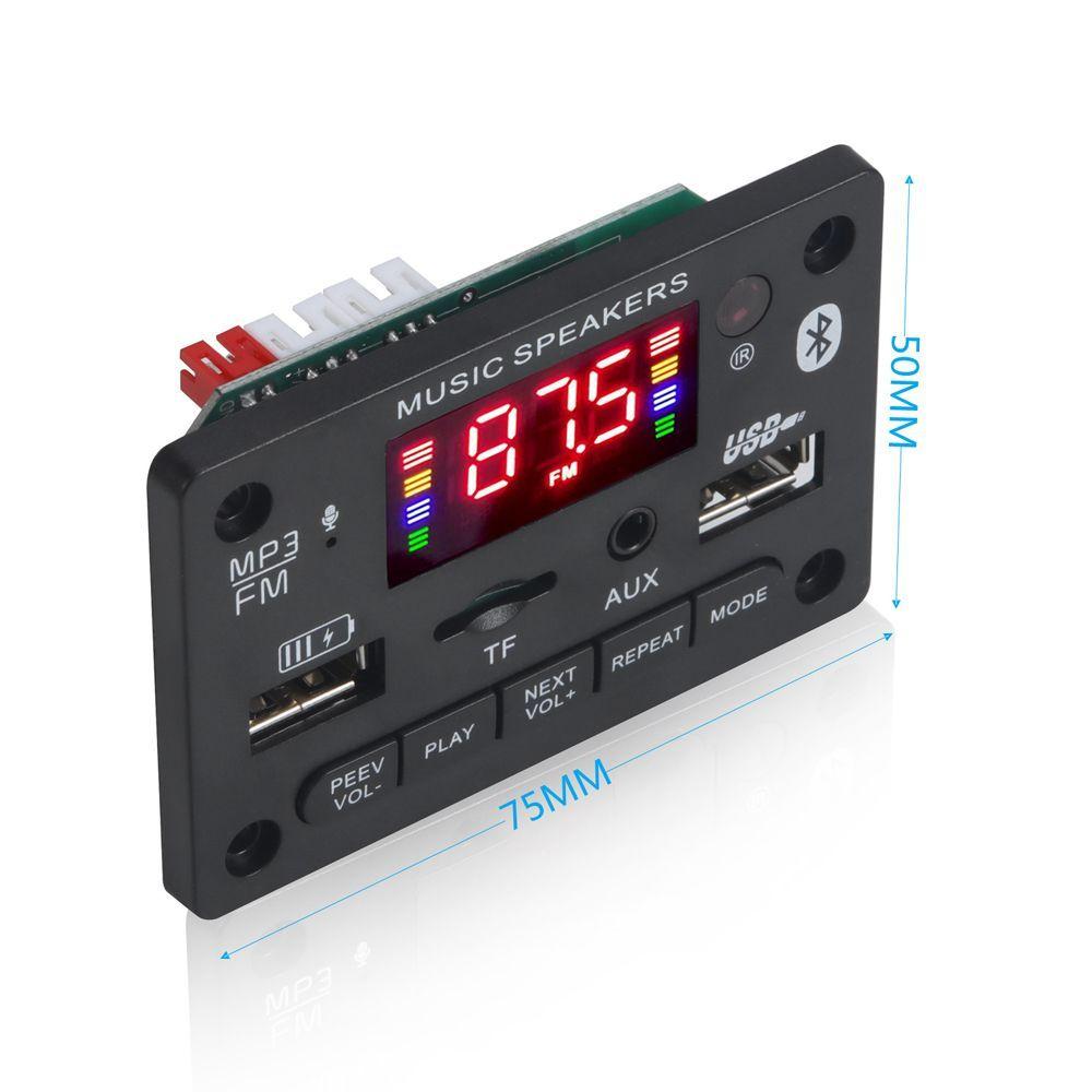 Remote Control 6V 12V Amplifier Board Bluetooth 5.0 Audio Module MP3 Decoding Board Car Player