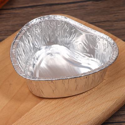 10Pcs Heart Shaped Aluminum Foil Baking Cups With Cover Cupcakes Tarts Puddings Cup Muffin Patisserie Baking Pan Tool