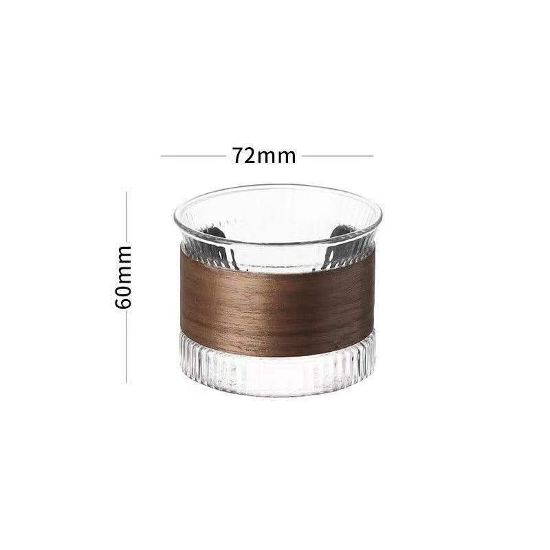 130ml Tea Cup Large Capacity Japanese Style Coffee Mug Transparent Glass Teacup Drinking Mug