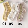 Three Pairs of Women's Socks Fashion Print Cartoon Pattern Socks Winter Thick Warm Pile Pile Socks