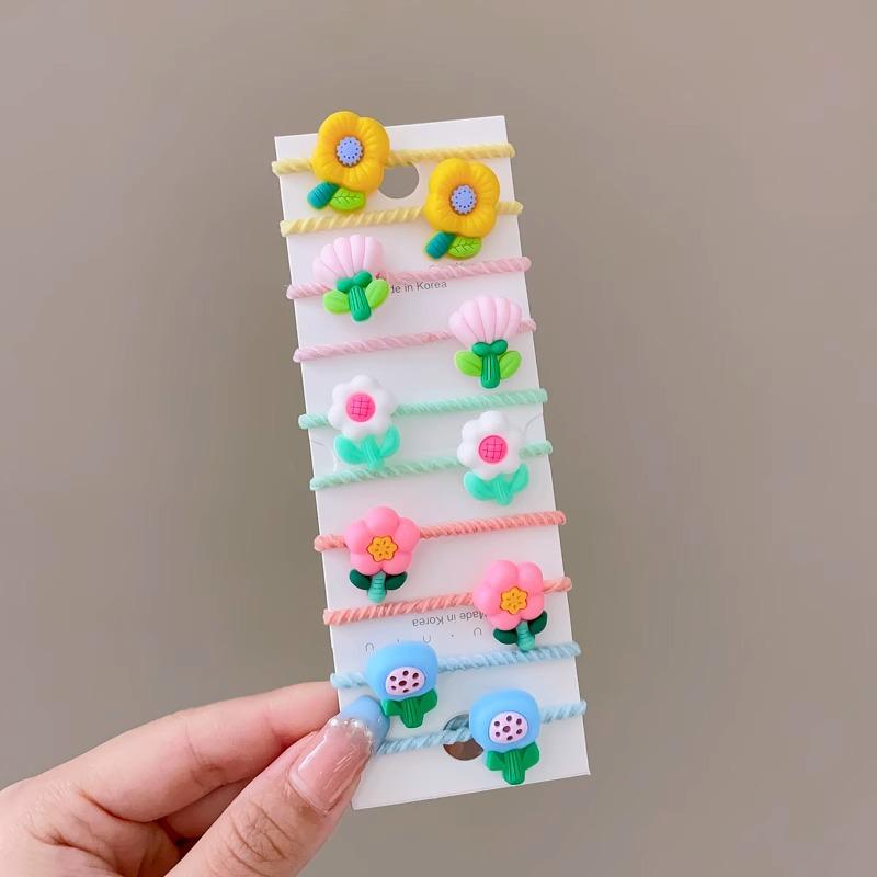 10-30PCS/Set, Cute Cartoon Animals, Hair Bands, Girls, Elastic Rubber Band, Headwear, Hair Accessories