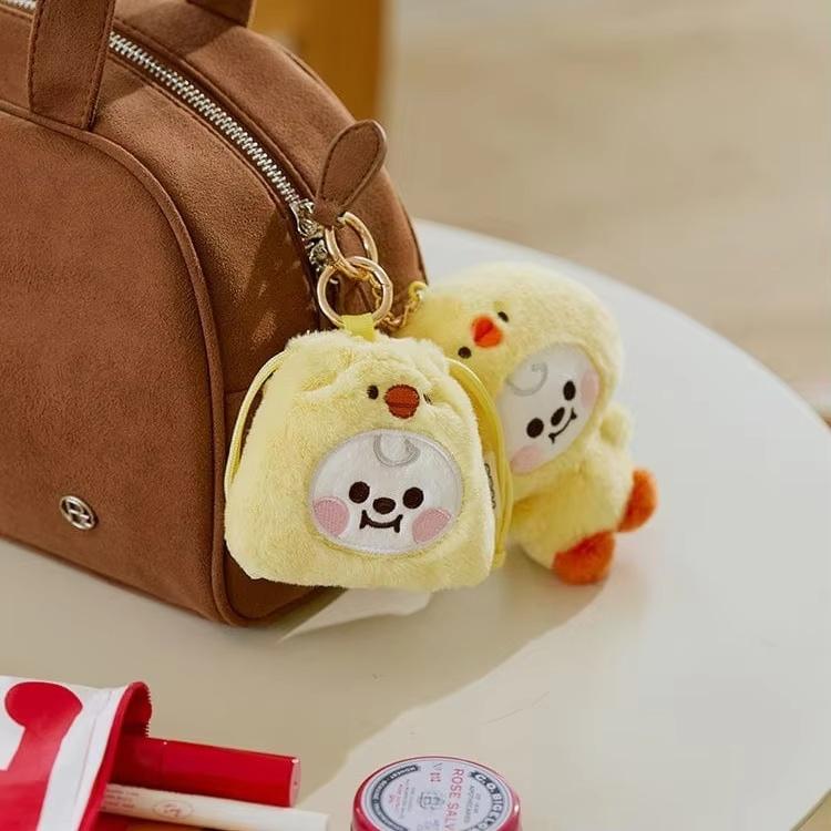 BT21 Baby Animal Series Plush Keychain Pendant Cute Kawaii CHIMMY COOKY KOYA TATA Stuffed Doll Bag Decoration Anime Gift Toys