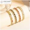 Women's Vintage Colored Gemstone Bracelet - Elegant, Versatile, High-End Design
