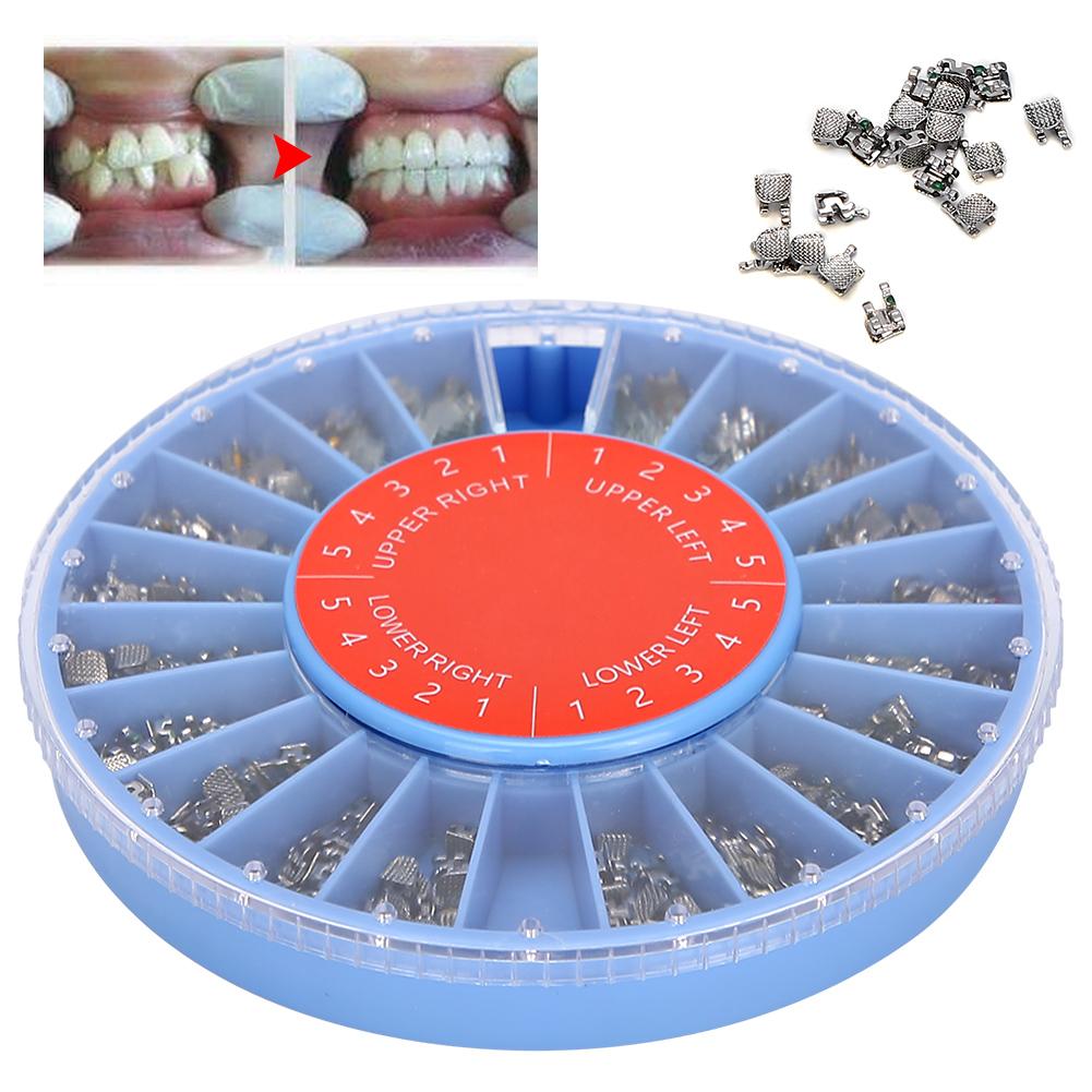 400 ks Zubní ortodontické kovové zámky ROTH345 s háčkem Zubní ortodontické potřeby