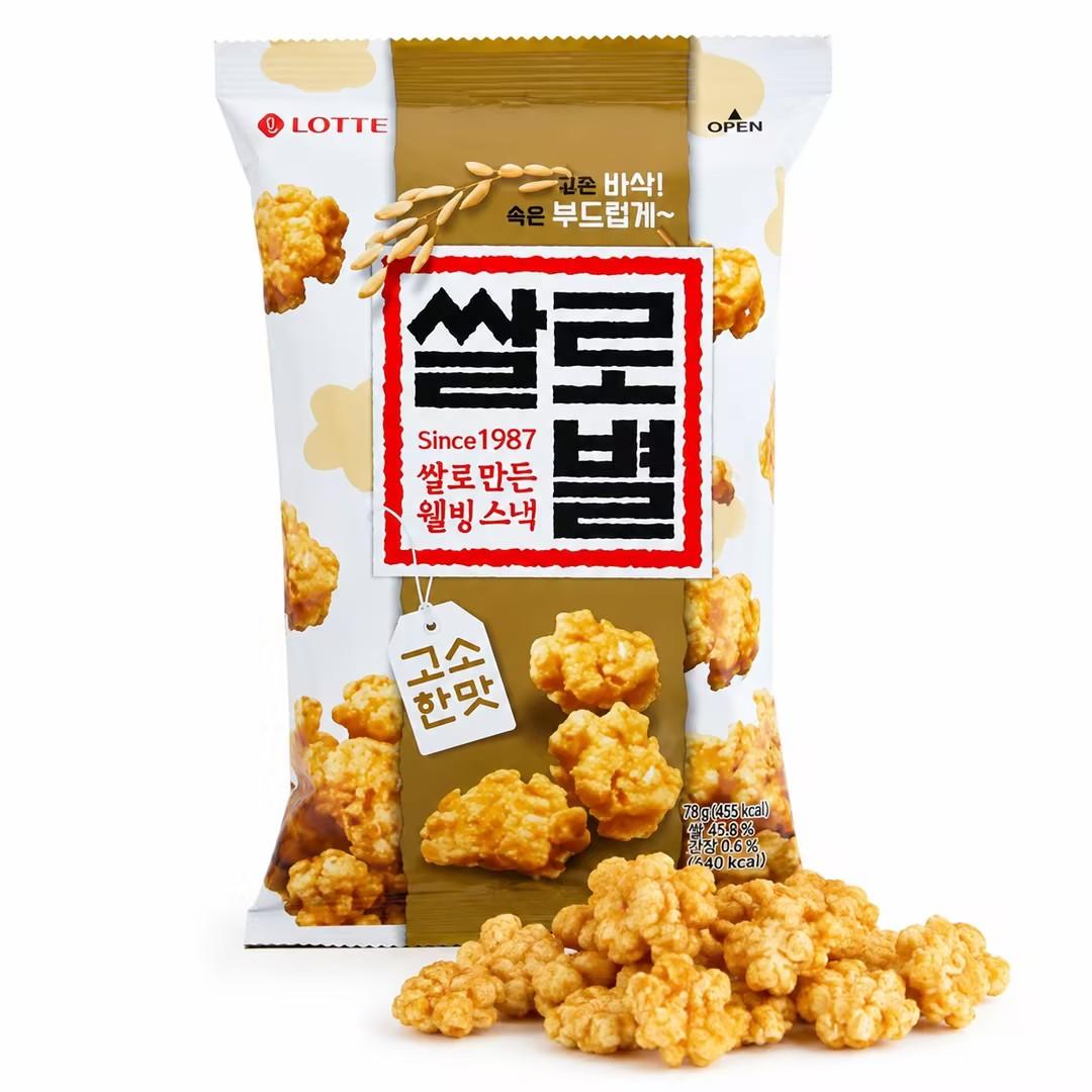 Хрустящий рисовый снек Lotte 78 г Rice‑Puffed Snack 78g