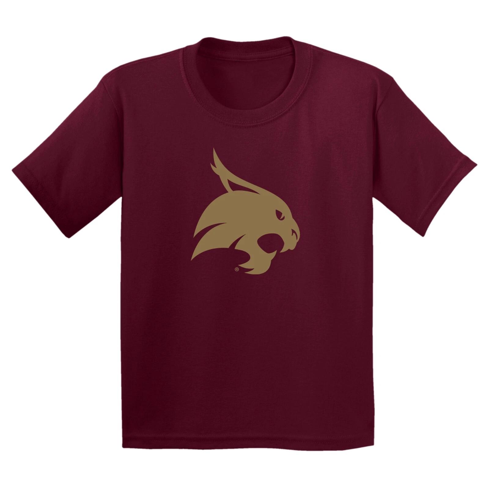 Texas State Bobcats Primary Logo Youth T-Shirt - Maroon 2XL