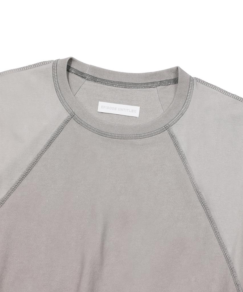 EPISODE UNTITLED Point Stitch In&Out Pigment T-Shirt_Grey