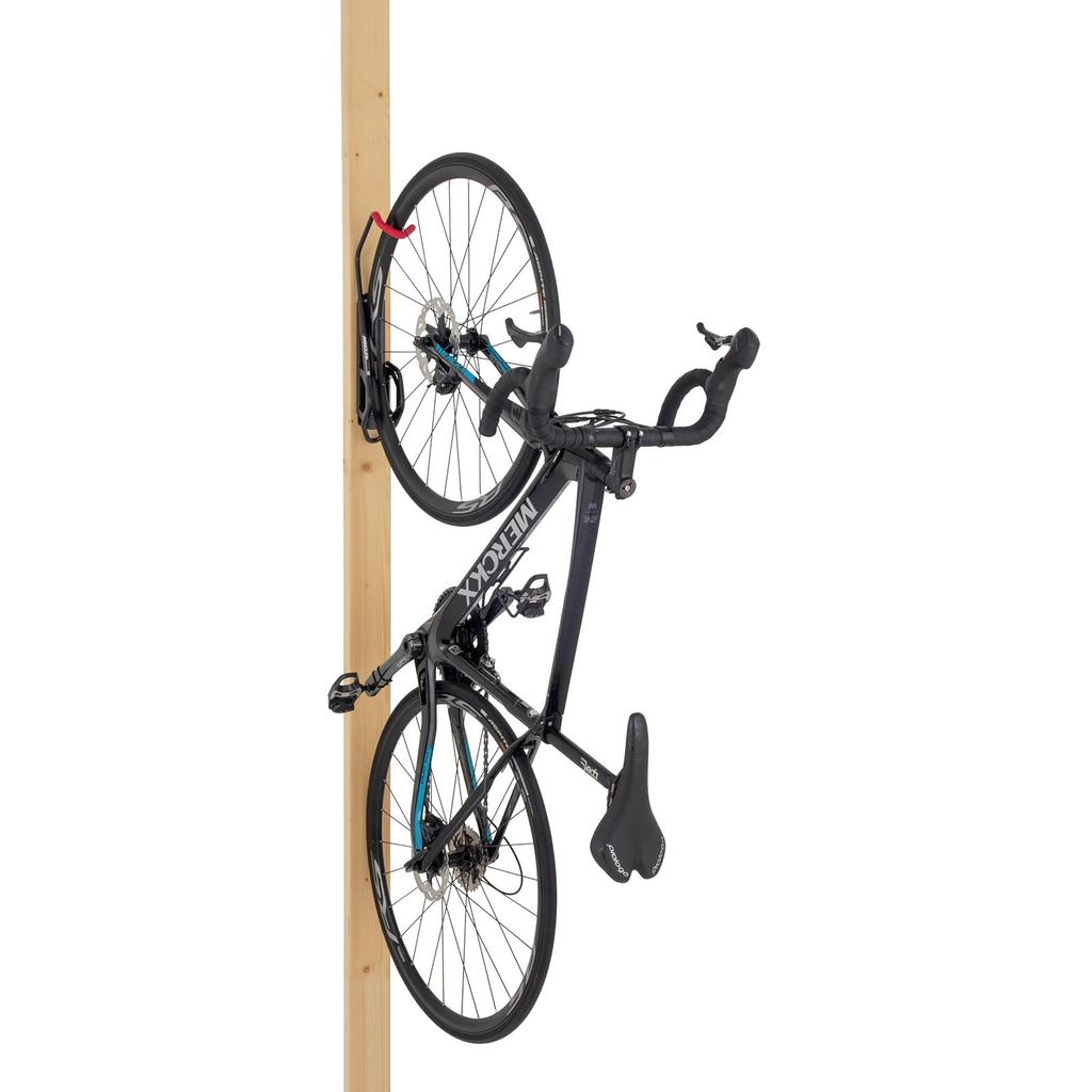 MINOURA Bicycle Bike Hanger V2 Wall-Mounted (Vertical Hanging Type) for 1 Bike, Black