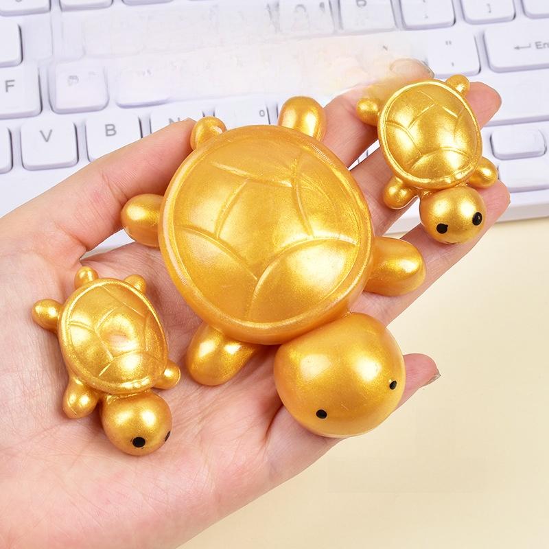 Creative Novelty Fidget Mochi Taba Squishy Funny Golden Turtle Slow Rebound Solid Kawaii Little Golden Turtle Cute Gift Kids Toy