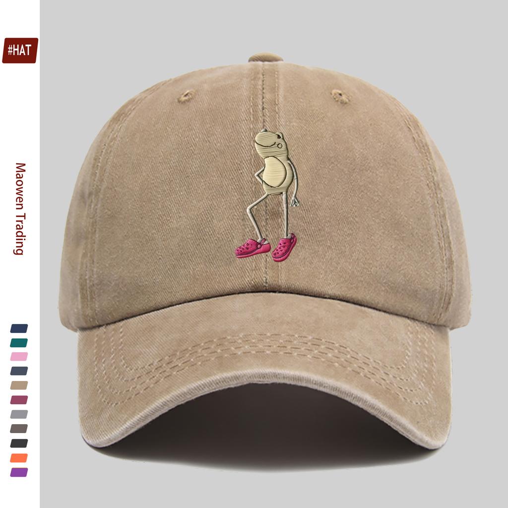 pc Cartoon Frog Print Baseball Cap Casual Printed Sun Hat Comfortable Lightweight Decorative Hat with Adjustable Strap Truck