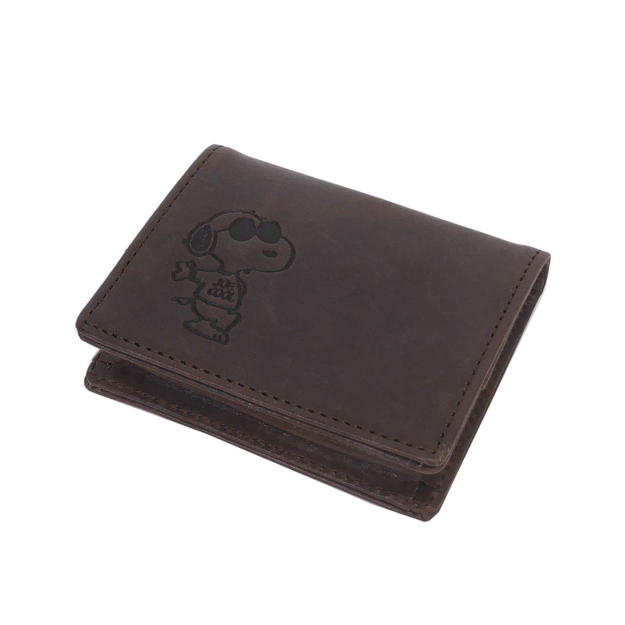 

PEANUTS coin purse for men and genuine coin series [Peanuts] women, leather, box-shaped case, JOE COOL [57507] (brown)