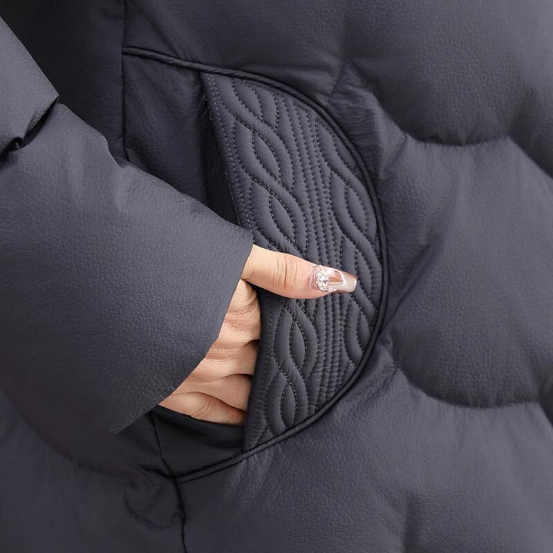 Xuezhongfei Women's Embroidered Hooded Winter Down Jacket