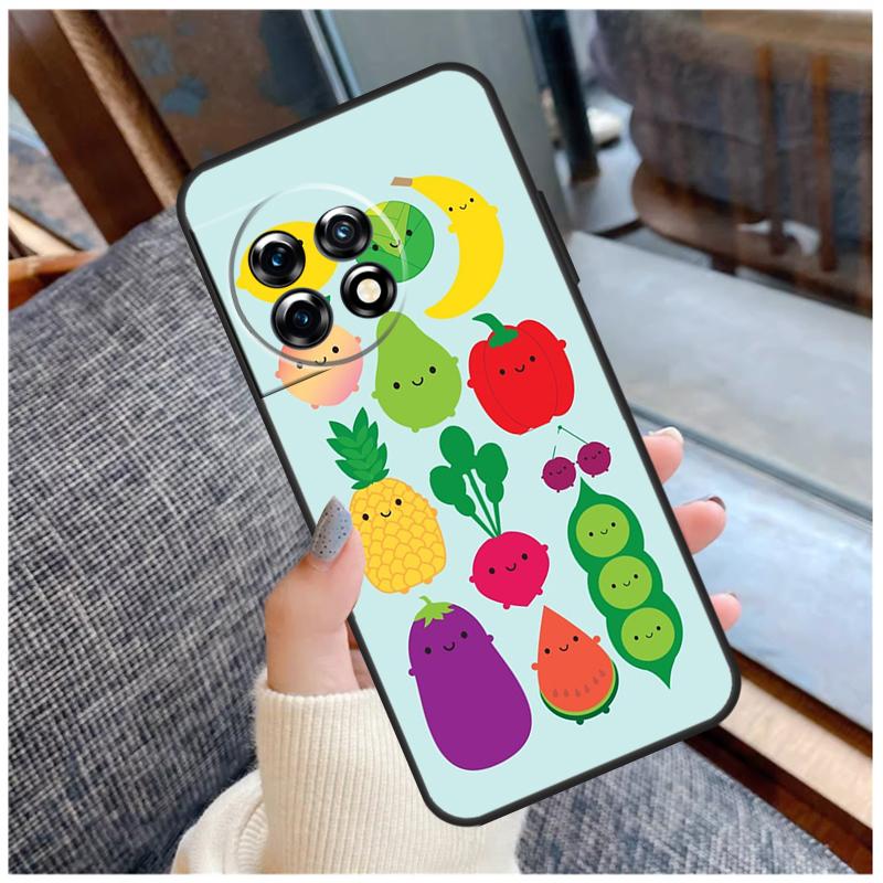 Vegan Pattern Case For OnePlus 13 15 13R 13T 12 12R 11 9 10 Pro 10T 8T Nord 5 CE 2 3 4 Lite N20 N30 Coque