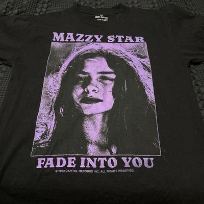 Vtg Mazzy Star Band Fade Into You Black T Shirt Remake Tee NH21949