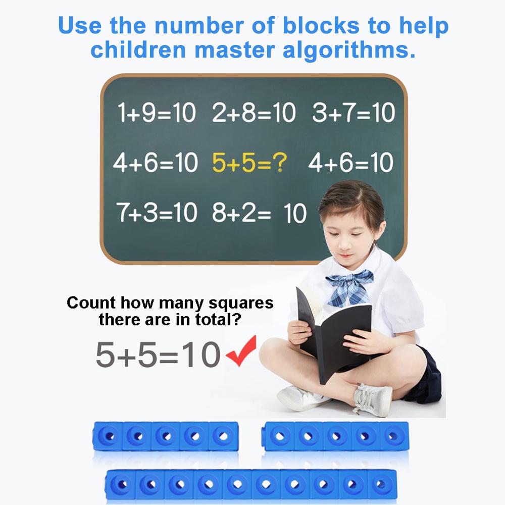 117PCS Mathematical Creative Cube DIY Building Blocks Color Classification Spatial Imagination Arithmetic Practice for Children