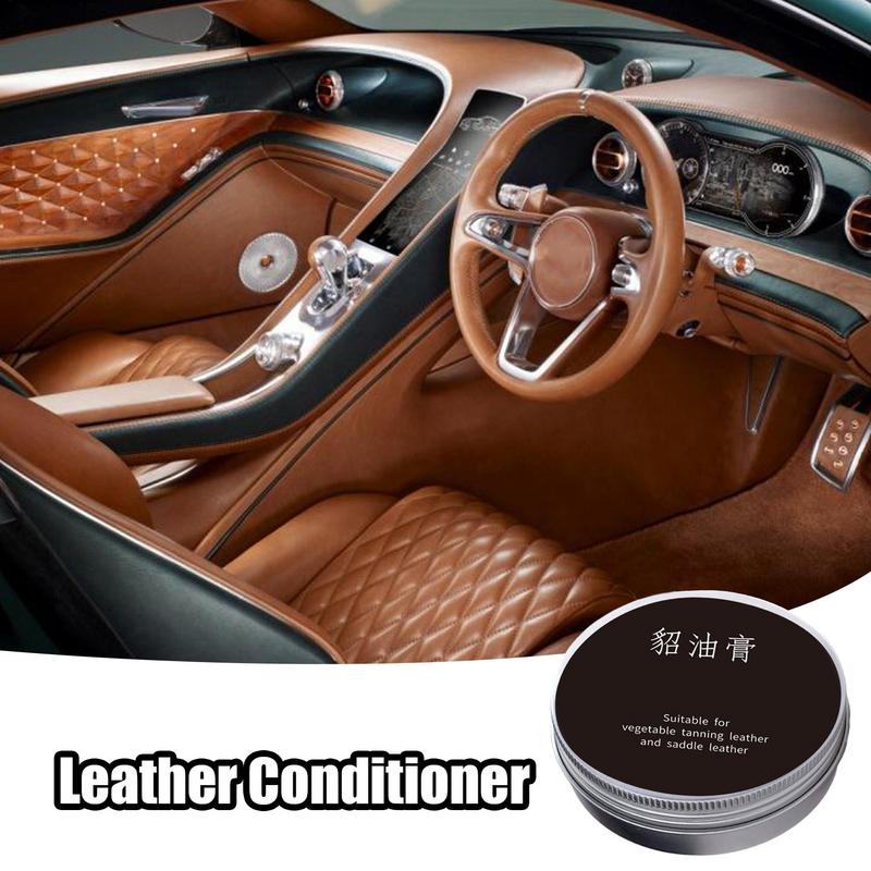 Car Leather Seat Maintenance Cream Cleaning Care Balm Conditioner Mink Oil Cream Leather Sofa Car Interior Polishing Refurbish