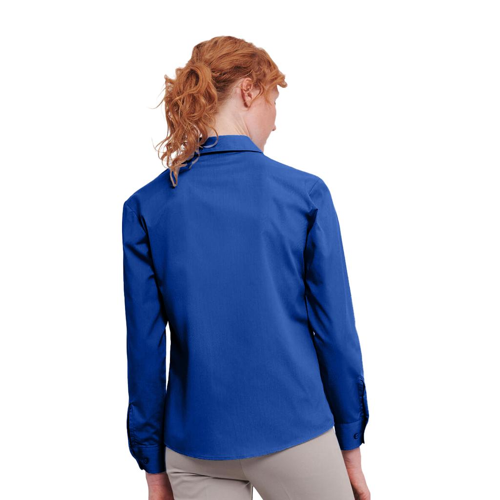 Russell Collection Womens/Ladies Poplin Long-Sleeved Shirt