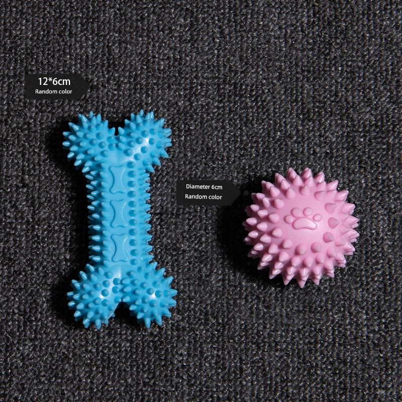 

Dog Toy Ball Sound Puppy Bite-Resistant Molar Teddy Corgi Relieving Stuffy Small and Medium-Sized Dogs Dog Chew Pet Supplies Balls + Bones
