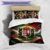 Set Biancheria da Letto Stampata Calcio Ungheria 3 Pezzi Copriletto Traspirante Accogliente come Regalo per Inaugurazione Casa o Festa