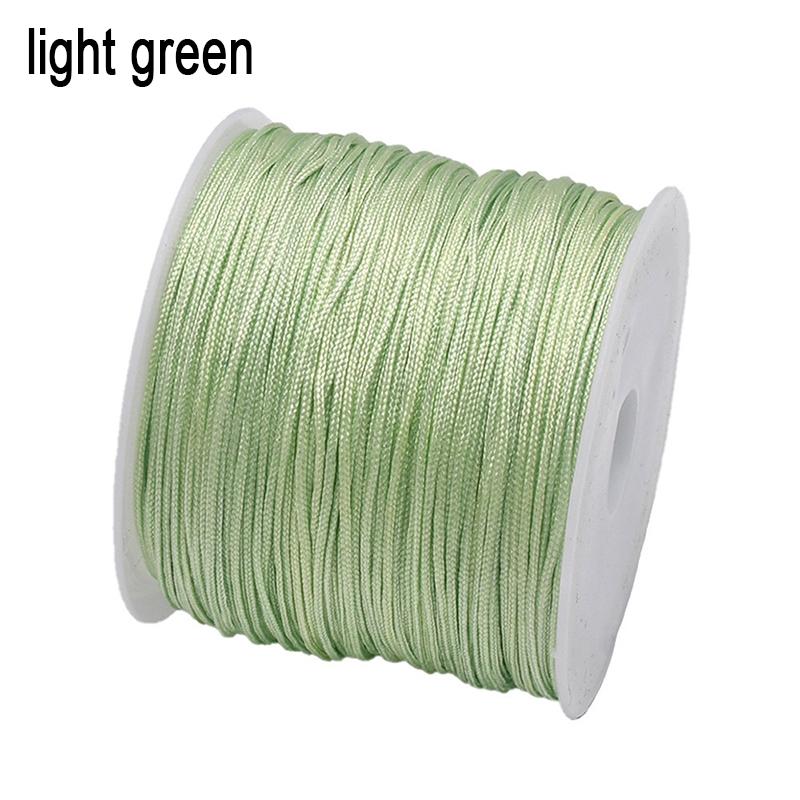 Corda di seta 45M/0,8MM trecciata in nylon per Fai da te per Forniture per la creazione di gioielli Nappe Perline Artigianato intrecciato Corda di nylon satinato CS003