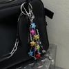 Handmade Glass Key Punk Colorful Stars Bag Pendant Handmade Retro Mashup Trendy Jewelry For Bagpack Gifts Bag Charm