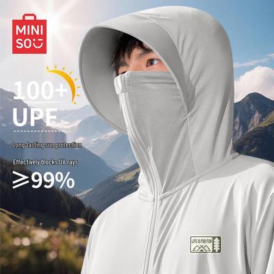 Men's Ice Silk Sun Protection Cooling Hooded Jacket