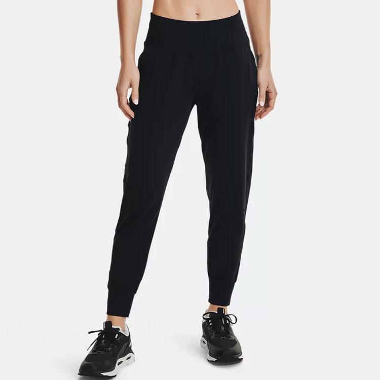 Under Armour Logo Solid Training Slim Fit Pants Women Pants Black 1371021-001