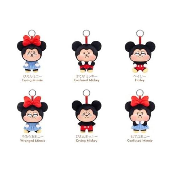 TOP TOY Disney Mickey Minnie Sad Face Series Plush Charm 1 Piece Gachapon Blind Box Figure Plastic Model Premium Character Birthday Gift Collectors
