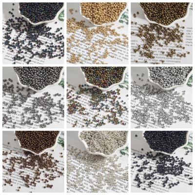 2/3/4MM Austria Crystal Round Hole Beads Metal Color Czech Glass Seed Beads For Jewelry Making DIY Accessories