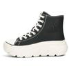 Street Trendy Vielseitig Rutschfest Langlebig Atmungsaktiv Stützend Stoßdämpfend High-Top Canvas Schuhe Damen Sneaker Schwarz 177430-BLK