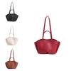 Womens Solid Color Pu Tote Bag With Magnetic Closure For Daily Use