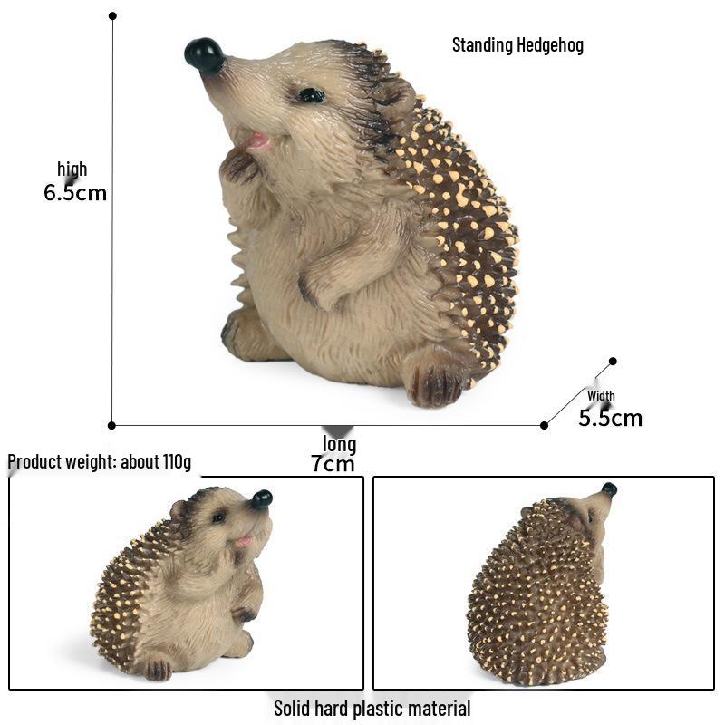 Realistic Jungle Animal Model: Hedgehog, Mouse & Badger Toy