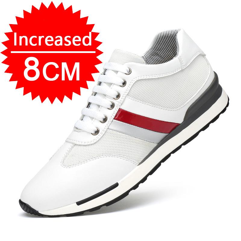 Men Fashion Height Increasing Shoes Casual Insole 4/6/8CM Increasing Invisible Inner Height Outdoor Running Casual Sports Shoes
