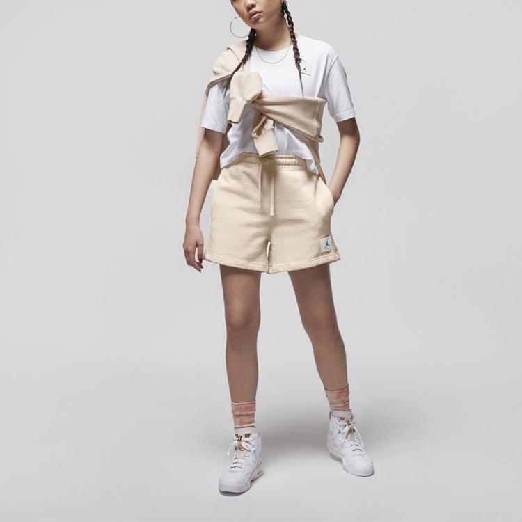 Jordan Knitted Cotton Casual Shorts Women Shorts Beach-White DM3243-126