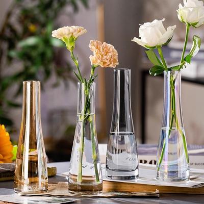 Transparante Mini Glazen Vaas Hydroponische Verse Gedroogde Bloemenvaas Nordic Ins Stijl Bureau Bruiloft Huis Decoratie Ornament