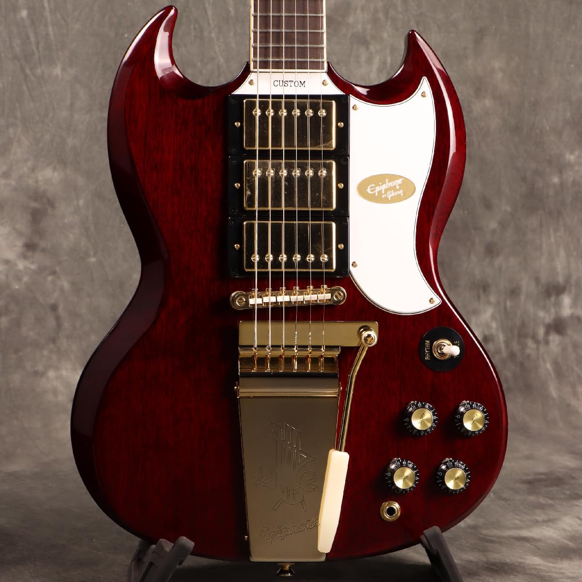 

Bonamassa 1963 SG Custom with Custom Inlay Dark Wine Red Epiphone/Joe [3.51kg][S/N 24051527234]