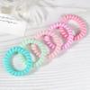 5PCS/Set Solid Color Telephone Wire Elastic Hair Bands Women Girls Cord Rubber Band Stretch Hair Accessories Headband Gum Holder