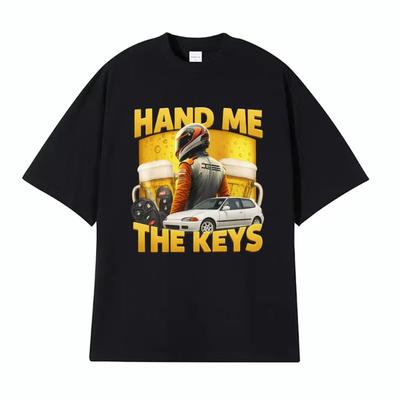 Hand Me The Keys Funny Alcohol Beer T Shirt Drinking and Driving Meme T-shirts Men Women Vintage Short Sleeve T-shirt Streetwear