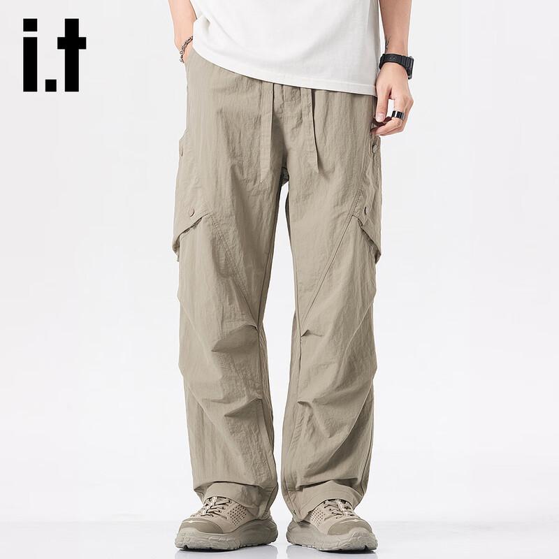 Izzue Herren Sommer Dünne Gerade Geschnittene Freizeithose