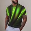 Men's Polo Shirt Golf Shirt Color Blocked Landscape Pattern Printed Geometric Outdoor Fashion Short Sleeve Casual