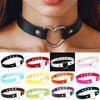 Eco-friendly PU Leather Four-buckle Harajuku Punk Style Love Collarbone Chain Peach Heart Collar Neck Strap Women's Necklace Choker Neck Chain