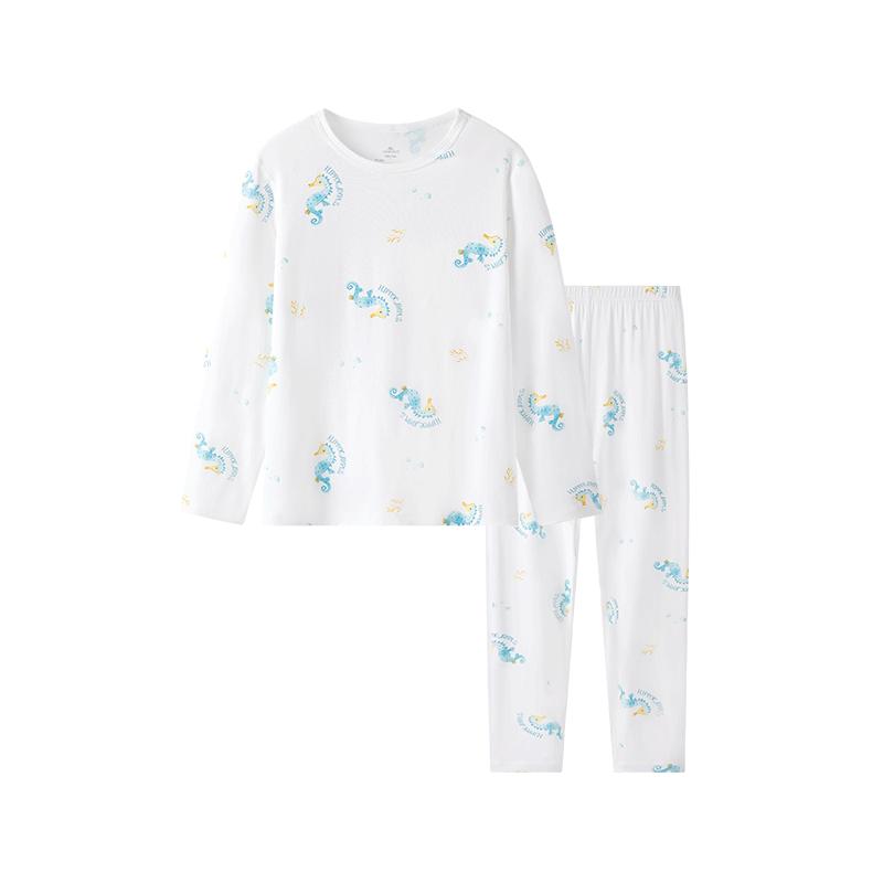 

YEEHOO Boys 3A Antibacterial Lyocell Long-Sleeve Pajamas 110