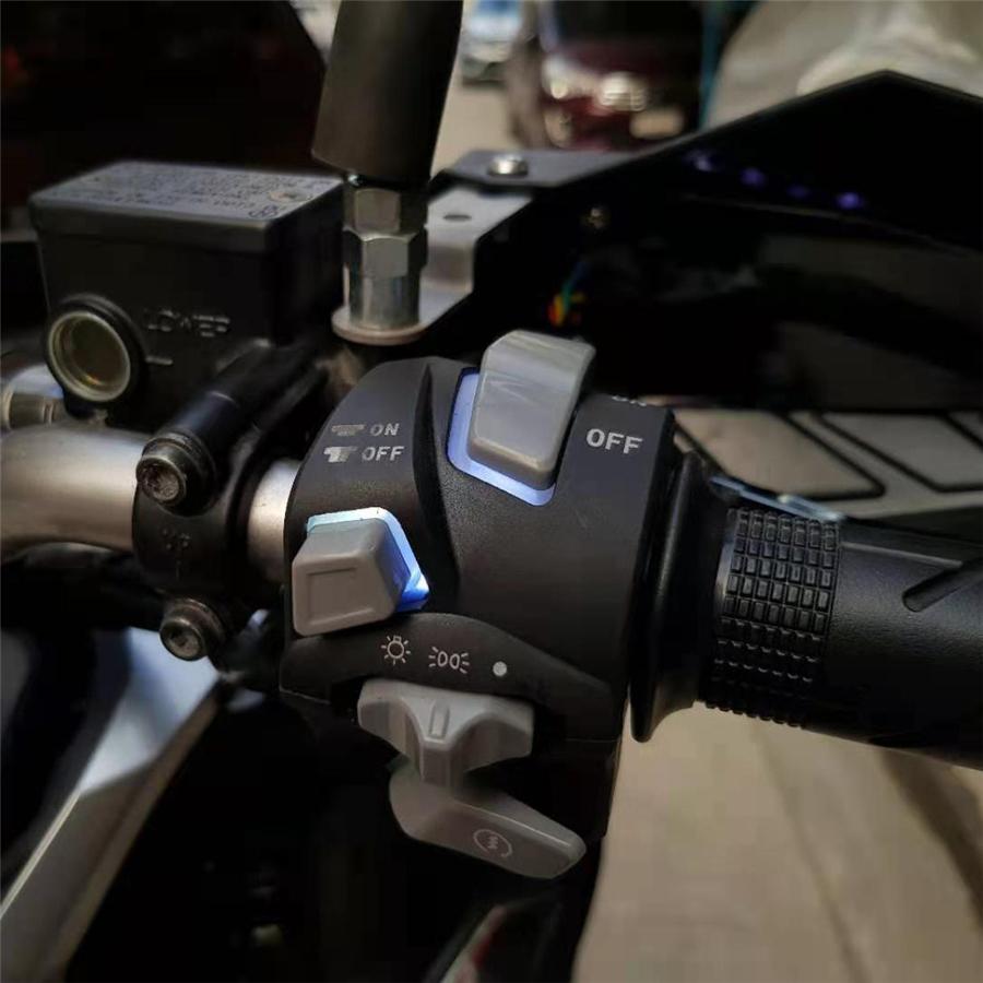 Pair 7/8" Motorcycle Handlebar Switch Assembly Indicator Start Button w/ Light