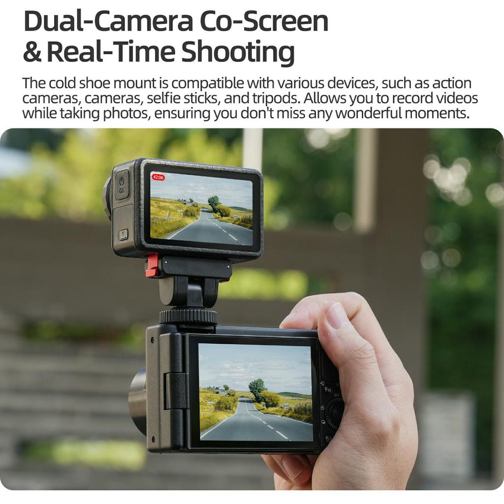 SUNNYLIFE AD118 Magnetic Quick Release Adapter for DJI Osmo 360 / Action 5 Pro / 4 / 3 / 2 Adjustable Camera Mount