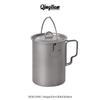 Titanium Solo Camping Pot With Foldable Handle Lightweight Portable Outdoor Mug Hiking Backpacking 750ml 900ml 1100ml 1250ml