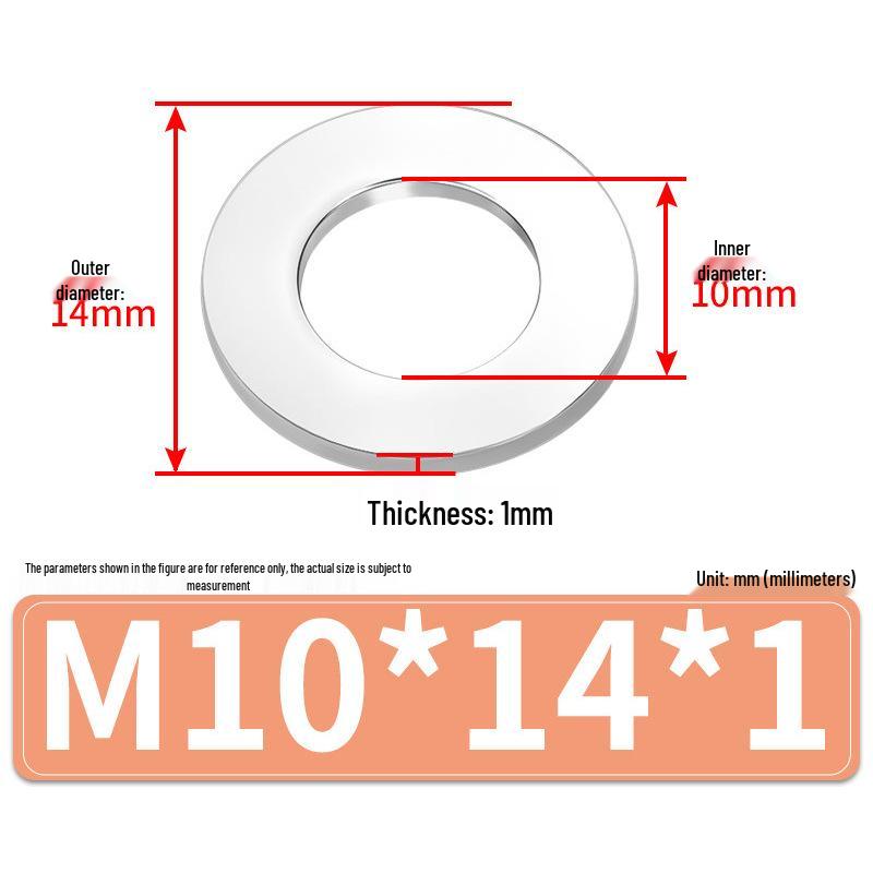 Jin Juntai Thick & Thin Stainless Steel Flat Washer, Round M10-M36