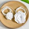 2 Pcs Separable Big Flower Choker Necklace for Women Elegant Romantic Ladies Long Rope Lace-up Chains Collar On the Neck Jewelry